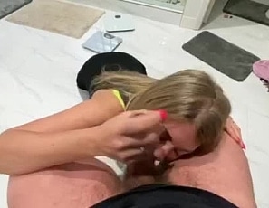 Bathroom Blowjob